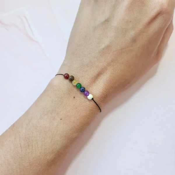 Pulsera 7 chakras - mini piedra