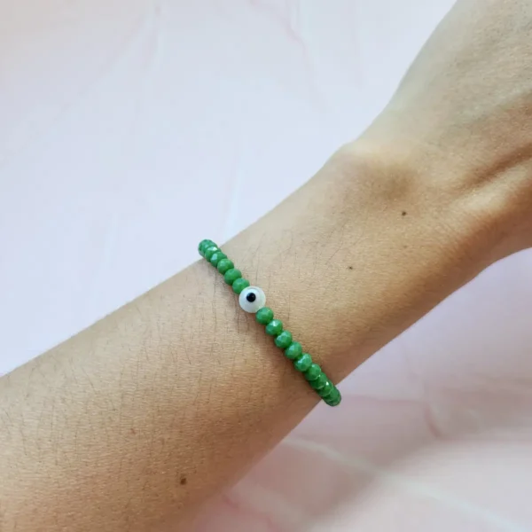 Pulsera Cami verde - blanco